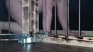 maîtresse kantalis dominates chained slut in club with licks orgasms