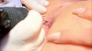 tattoo slut goes to parlor gets anitta-style ass ink then fucked hard