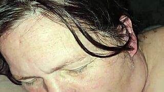 Milf wife gulps down thick load after sloppy pov head session