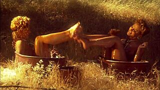 Dominica Leoni and Lauren Phoenix Scissor Hard in Outdoor Lesbian Frenzy!