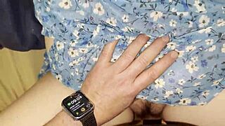 samantha's huge tits bounce in blue lingerie during fat bbw fuck