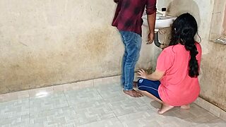 young bhabhi fucks plumber doggystyle in bathroom hindi audio