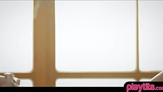 Watch this blonde milf oil up for fingering fun