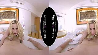 mature reality blonde milf pussy rides cock in heels