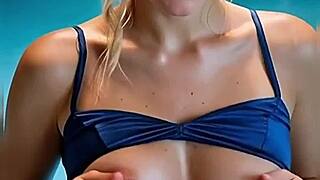 sexy mature ai girlfriend strips nude from lovescape