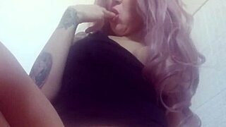 why does horny mom masturbate squirting in bathroom before gym?