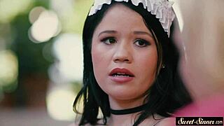 Cocksucking Milf and Teen Ride Stiff Dick in Taboo 3some