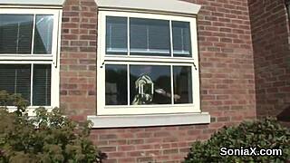 oops unfaithful english milf lady sonia shows off huge lingerie jugs