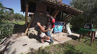 napoletana margot chained fucked interracial creampie by bbc lover