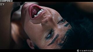 Veronica Leal's Big Tits Kisses Transform Puck into Vampire Slut!