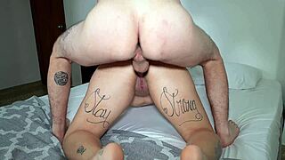 Latina MILF Fucked Hard by Stepson Post-Shower Doggystyle Ride