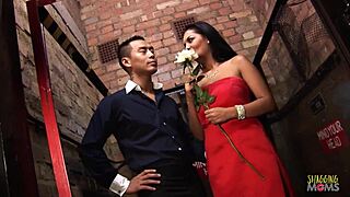 Hot Brunette Milf Kneels Sucking Dick Pussy Fingered Smashed Hard