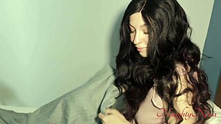 stepmom shares bed with me after creepy noise her big tits tempt my cock