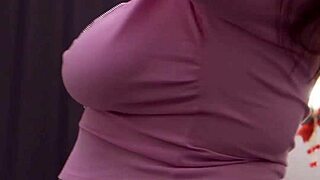 bbw brunette milf jerks off vibrator socks solo masturbation fun