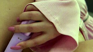 bbw brunette milf jerks off vibrator socks solo masturbation fun