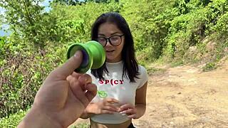 very pretty young skinny beauty gets nasty juicy pussy riding in bedroom 1on1