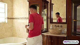 Hot Busty Blonde Stepmom Tiffani Madison Rides Stepson