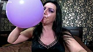 satin pajama balloon tease an' barefoot poppin' wit dirty nail play umm