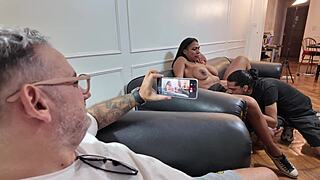 husband watches me get totally dominated by best friend