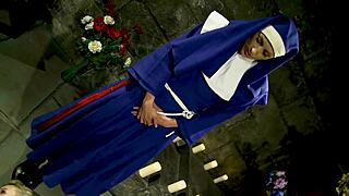 naughty nun fucks katie k's cum out