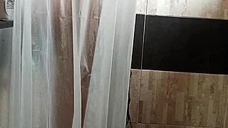 spied on while fingering myself in the shower naked