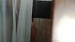 spied on while fingering myself in the shower naked