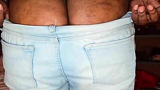 Chubby Ebony BBW Twerks Huge Ass in Slow Mo Lingerie Tease Spread