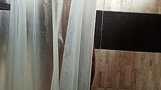 spied on while fingering myself in the shower naked