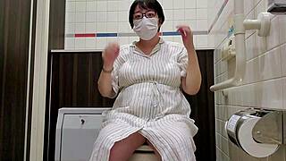 人妻がトイレで夢中でオナニーしてるの見たい？