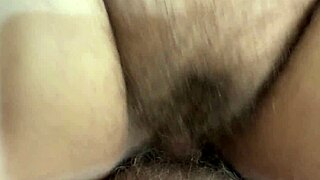 neighbor milf invites bareback creampie 😈 hairy pussy closeup