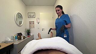 Patient caught stroking during hot nurse oil massage