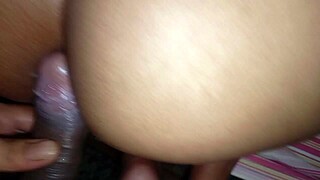 Neighbor's wife takes anal creampie bent over