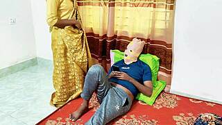 Desi Saree-Clad Bhabhi Enjoys Romantic Bedroom Sex With Loving Husband In Kitchen