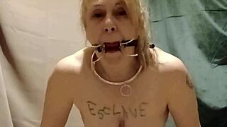 i'm your bound french maid slave, pinching and masturbating outdoors now