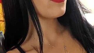 yasmin lights up while rubbing one out in boots and leather