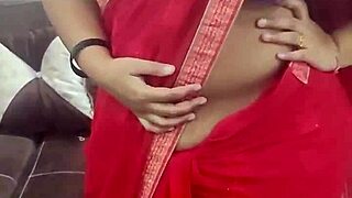 bhabhi teases as indian wife shows off big tits and juicy ass curves