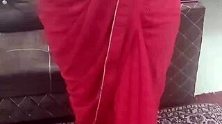 bhabhi teases as indian wife shows off big tits and juicy ass curves