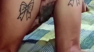 wanna suck lick fuck this skinny tattooed couple outdoors?