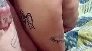 wanna suck lick fuck this skinny tattooed couple outdoors?