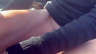 pussy out in car, you catch me rubbing to risky orgasm?