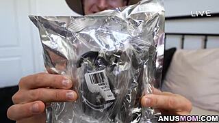 oh man, audrey's thrilled with stepson's huge buttplug gift sizes!