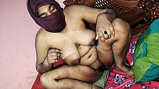 How does bengali stepmom's tight pussy take two massive creampies up close?