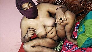 How does bengali stepmom's tight pussy take two massive creampies up close?