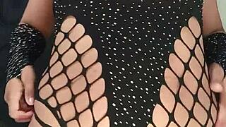 allisonvega's curvy halloween lingerie teases her fat latina ass