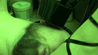 bow at my feet mistress and take this strapon pegging deep