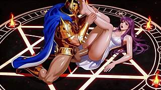 oh god saint seiya athena's gangbang blowjobs from 12 gold saints 3d hentai