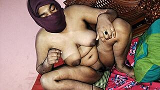 How does bengali stepmom's tight pussy take two massive creampies up close?