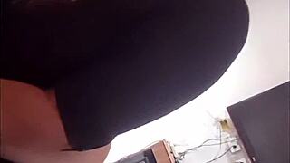 stepmom's fat ebony ass rides boss monster cock cowgirl!