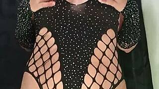 allisonvega's curvy halloween lingerie teases her fat latina ass