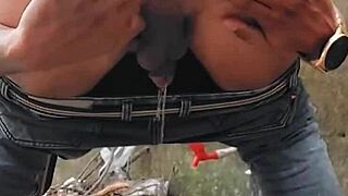 Feminized Sissy Faggot Flashes Pisses Public Outdoor Indian Humiliation